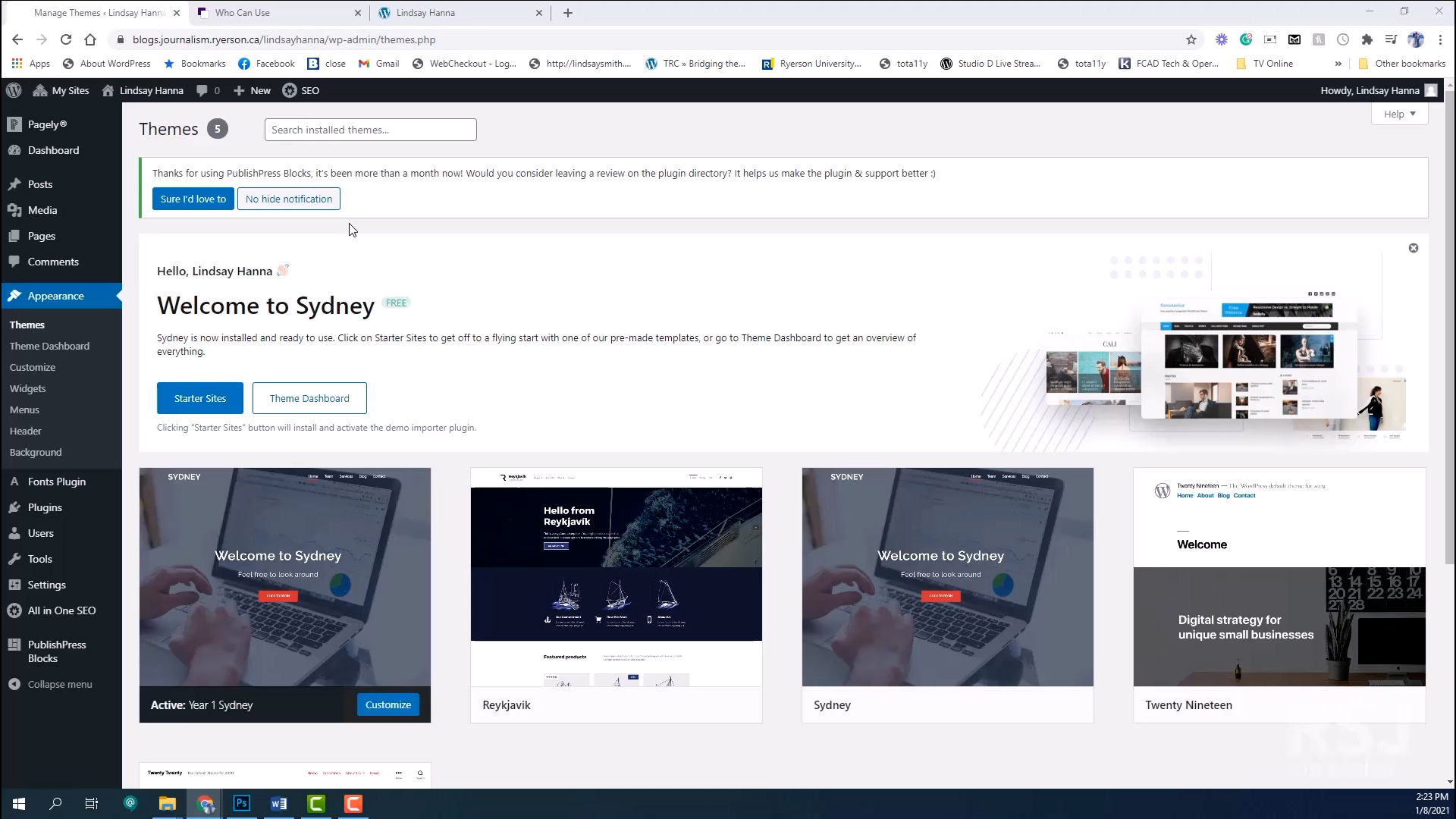 Creating and Customizing your J-Blog