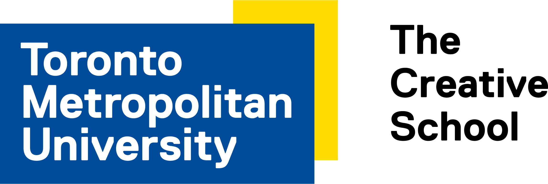 Logo for Toronto Metropolitan University and The Creative School.