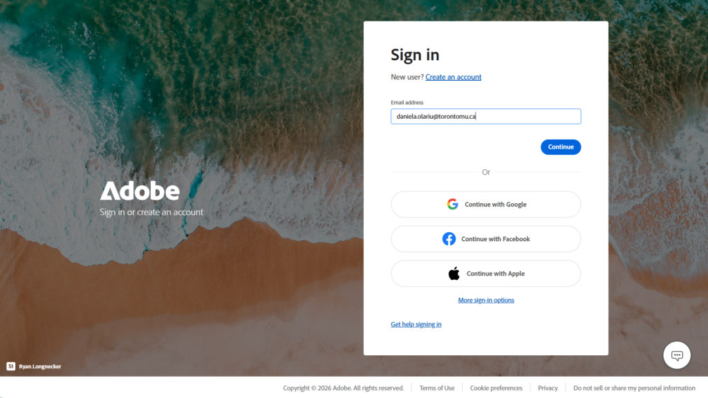 Sign in with your TMU email address