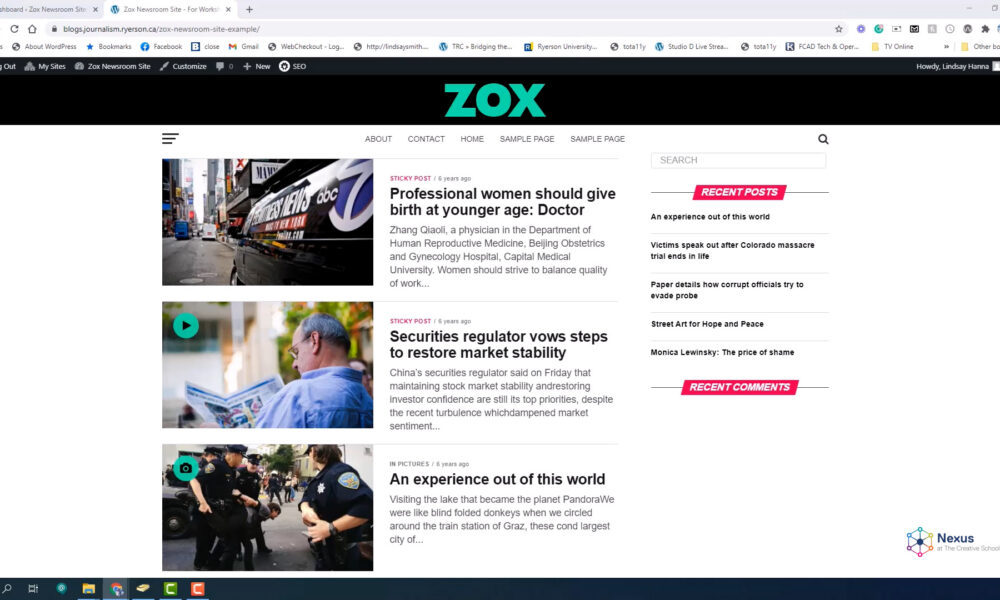Zox Theme Website